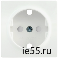 НР-2-1-ББ Накладка розетка с з/к с шт. BOLERO белый IEK