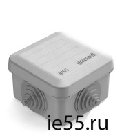 Коробка распаячная для наружнего монтажа с защелкивающейся крышкой, 4 гермоввода, 70х70х4 101003303