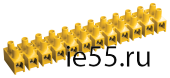 Зажим винтовой ЗВИ-3 н/г 1,0-2,5 мм2 12пар ИЭК желтые