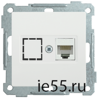 РК11-1-Б Розетка компьютерная RJ45 Cat6 BOLERO белый IEK