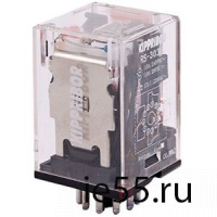 Реле промежуточное RS-305AL 3-конт., 110VAC, 10А/250VAC, мех. индикатор, LED-индикатор