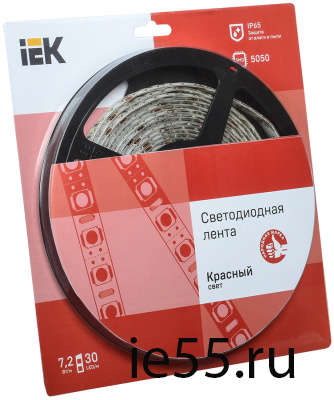 Лента LED 5м  блистер  LSR-5050R30-7,2-IP65-12V IEK