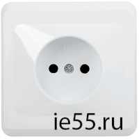 РС10-2-ВБ Розетка 1местн. без з/к без защ.штор. 10А ВЕГА (белый) IEK