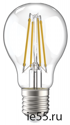 Лампа LED A60 шар прозр. 9Вт 230В 6500К E27 серия 360° IEK
