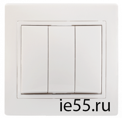 ВС10-3-0-КБ Выключатель 3кл 10А КВАРТА (белый)