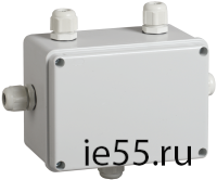 Коробка КМ41331 распаячная для о/п 150х110х85 мм IP55 (RAL7035, гермовводы PG11 5 шт)