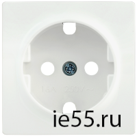 НР-1-1-ББ Накладка розетка с з/к BOLERO белый IEK