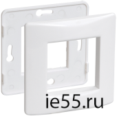 Рамка и суппорт для коробок КМКУ на 2 модуля белые IEK