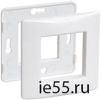 Рамка и суппорт для коробок КМКУ на 2 модуля белые IEK