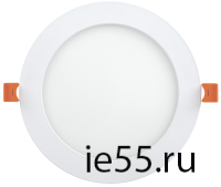 Светильник ДВО 1608 белый, круг LED 18Вт 6500 IP20 IEK