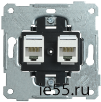 РК10-2-Б Розетка 2-ая компьютерная RJ45 Cat5e BOLERO IEK