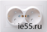 РСш12-3-КБ Роз. 2мес. c з/к с з/ш 16А кер. КВАРТА бел. IEK