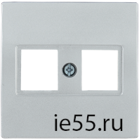 НК45-2-БС Накладка 2-ая RJ45 Cat5e BOLERO серебряный IEK