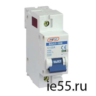 Автоматический выключатель  NC100H (ВА47-100) 1P 100A ЭНЕР