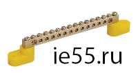 Шина PE "земля" на двух угловых изол ШНИ-8х12-10-У2-Ж ИЭК