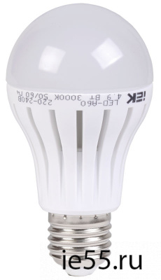 Лампа светодиодная A60 шар 4.9 Вт 400 Лм 230 В 3000 К E27 IEK-eco