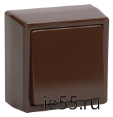 ВС20-1-0-БК Выключатель одноклавишный для открытой установки "БРИКС" цвет: коричневый