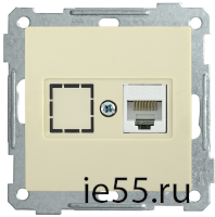 РК10-1-Б Розетка компьютерная RJ45 Cat5e BOLERO кремовый IEK