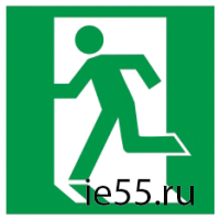 Самокл. этик. 150х150мм "Выход здесь" (левосторонний)