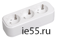 Розетка переносная разб. К03 3 места CLASSIC IEK