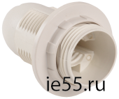 Ппл14-02-К12 Патрон пластик с кольцом, Е14, белый, индивидуальный пакет, IEK