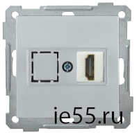 РHDMI-0-Б Розетка HDMI BOLERO серебряный IEK