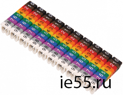 Маркер МКН комплект цифр "0-9" 2,5 мм2 (100шт/упак) IEK