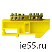 Шина нулевая TS-0609C 6*9  8 ways с изолятором жел