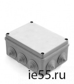 Коробка распаячная для наружного монтажа, 10 гермовводов, 150х110х70мм,  IP55 серая (CHIN 101003309
