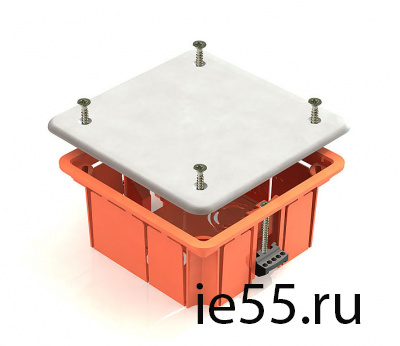 Коробка распаячная для скрытого монтажа в полых стенах 92х92х45мм оранжевая (с пластиковы 101003299