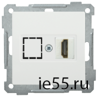 РHDMI-0-Б Розетка HDMI BOLERO белый IEK