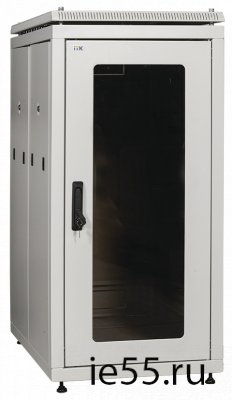 ITK Шкаф сетевой 19" LINEA N 33U 600х1000 мм стеклянная передняя дверь серый
