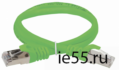 ITK Коммутационный шнур (патч-корд), кат.5Е FTP, 0,5м, зеленый