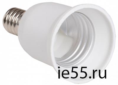ПР14-27-К02 Переходник пластик, Е14-Е27, белый, индивидуальный пакет, IEK