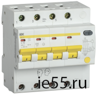 Диф.автомат АД14S 4Р 40А 300мА IEK