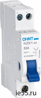 Модульный переключатель NZK1-32 1P 32А 3 положения (CHINT)