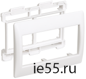 Рамка и суппорт для К.К. "Праймер" на 4 модуля, 60 мм белый IEK