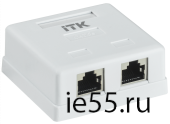 ITK Настенная инф. розетка RJ45 кат. 5E FTP 2-порт