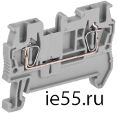 Клемма пружинная КПИ 2в-1,5 17,5А серый IEK