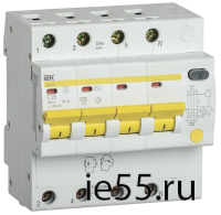 Диф.автомат АД14S 4Р 25А 100мА IEK