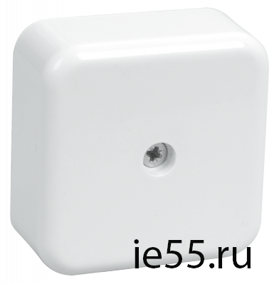 Коробка КМ41206-01 распаячная для о/п 50х50х20 мм белая (4 клеммы 3мм2)