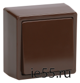 ВСк20-1-0-БК Выключатель кнопочный  для открытой установки "БРИКС" цвет: коричневый
