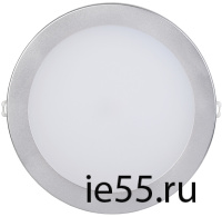 Светильник ДВО 1608 серебро круг LED 18Вт 4000 IP20