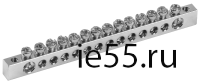 Шина PEN "земля-ноль" 6х9мм 14/2 Ni (14групп/креп. кр.) IEK