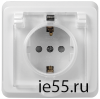 РСбш10-3-ВБ Розетка 1-ая з/к з/ш кр. 16А IP44 ВЕГА белый IEK