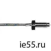 Термопара ТХА-106-M6x16-0-КХ-7/0.2-2000 Оплетка кабеля из нержавеющей стали, чувствительная часть - 