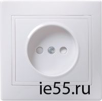 РСш10-2-КБ Розетка 1местн. без з/к c защ.штор. 10А КВАРТА (белый)