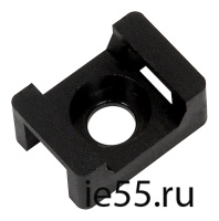 Площадка ПМ 22х16х6мм под винт черная (100шт) IEK