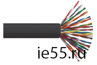 ITK Витая пара U/UTP кат.5E 100х2х24AWG LDPE черный (305м)