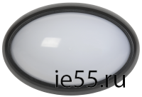 Светильник светодиодный ДПО 3021 8Вт 4500K IP54 овал пластик черный IEK